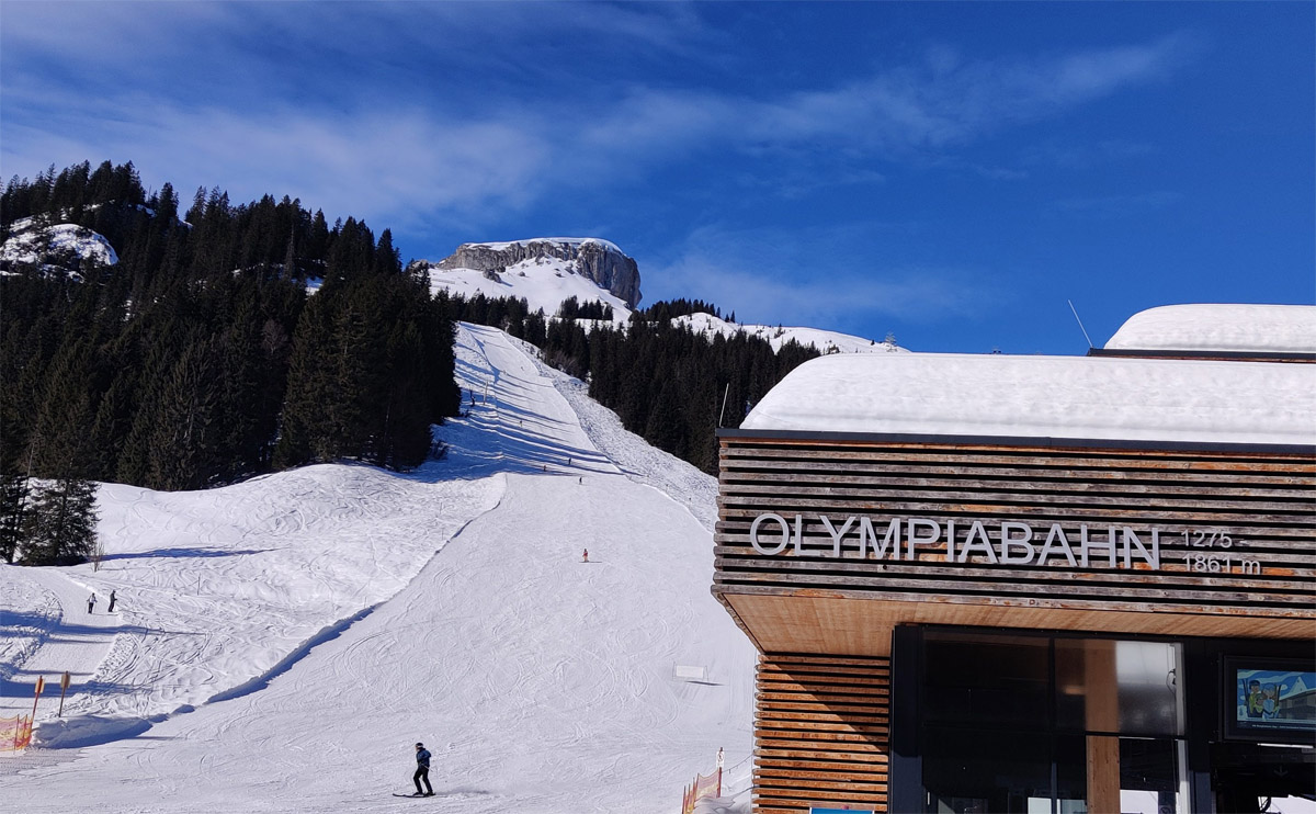 Olympiabaan bij Ifen in Kleinwalsertal